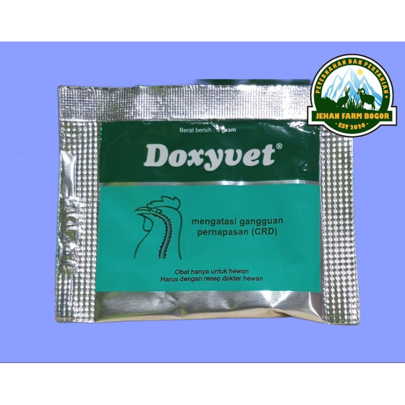 Jual Doxyvet 5 gram obat ayam burung ngorok CDR flu infeksi pernafasan ...
