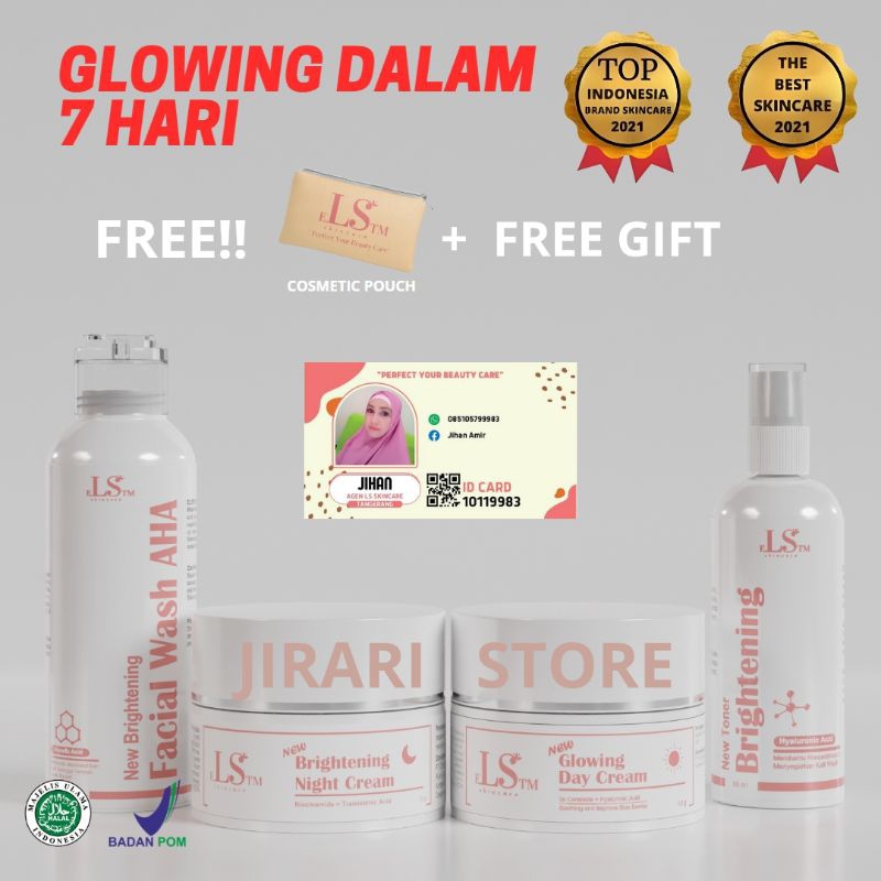 Jual LS SKINCARE PAKET GLOWING NEW BRIGHTENING SERIES ORIGINAL BPOM
