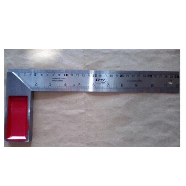 Jual PENGGARIS SIKU TUKANG BESI PASEKON 30 CM ALAT UKUR AKURAT MISTAR ...