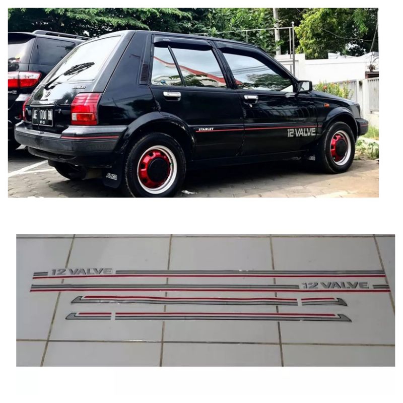 Jual List body stiker Toyota Starlet 12 Valve / List body stiker Toyota ...