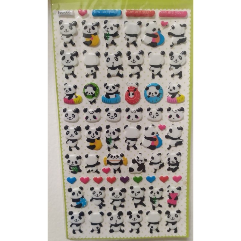 Jual Stiker timbul PANDA 10x20cm | Shopee Indonesia