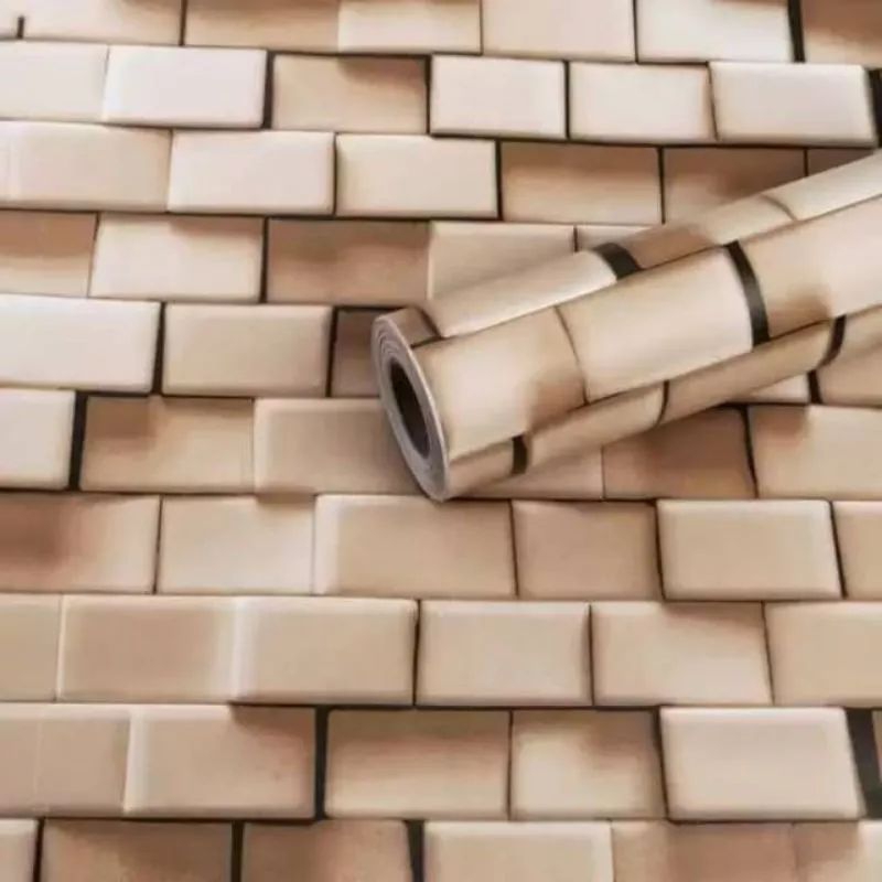 Jual Wallpaper Dinding Sticker Dinding Batu Alam Granit Coklat 3D ...