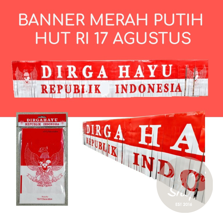 Jual Banner Dirgahayu Ri 17 Agustus Merah Putih Dirgahayu Republik Indonesia Hut Ri Garland 3155