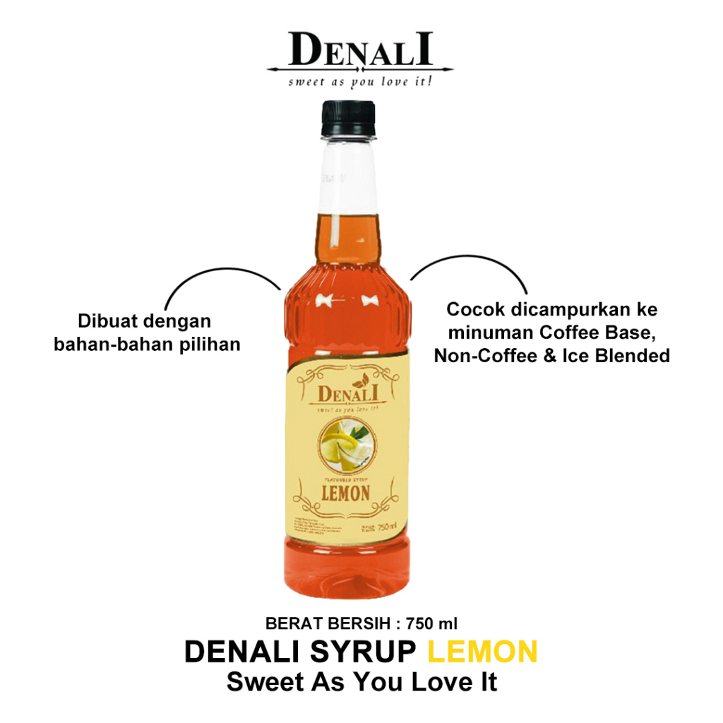 Jual Denali Syrup Sirup Denali UK Rasa Lemon Shopee Indonesia