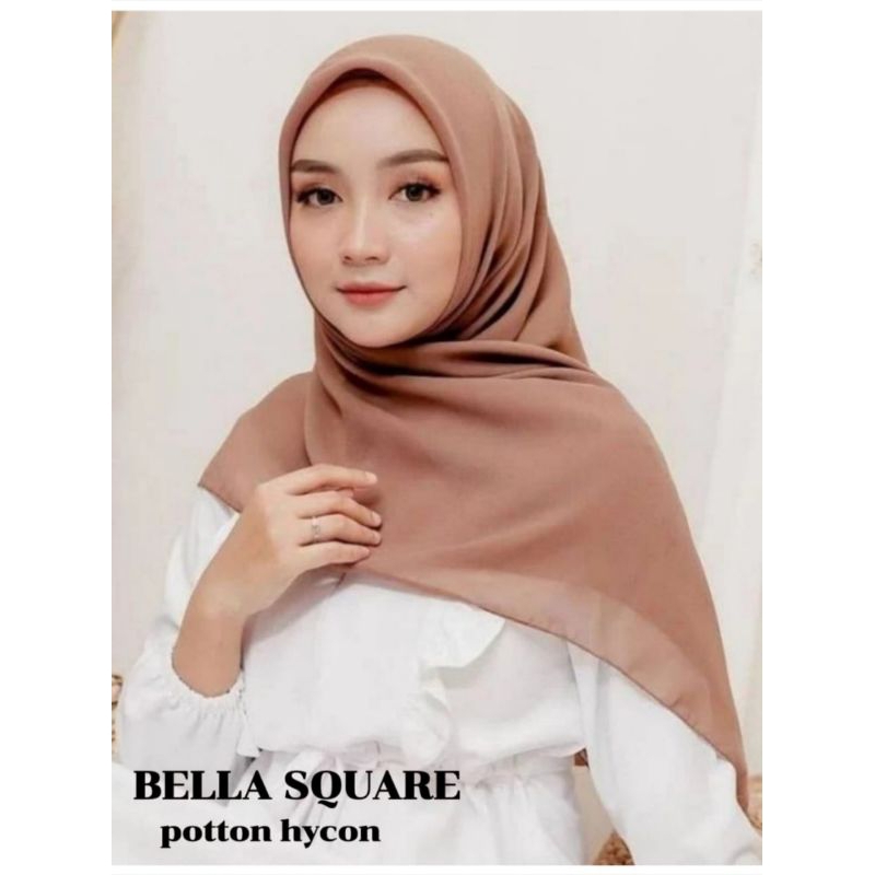 Jual Hijab/ Segiempat Polos/Bella Square Tepi Jahit | Shopee Indonesia