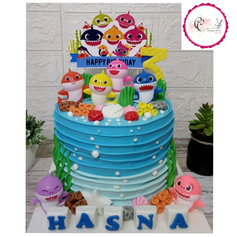 Jual Kue Ulang Tahun Baby Shark / Baby Shark Cake / Kue Ultah Karakter