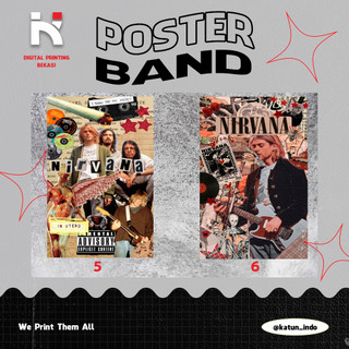 Jual Poster Dinding Band Nirvana Poster Nirvana Kurt Cobain | Shopee ...