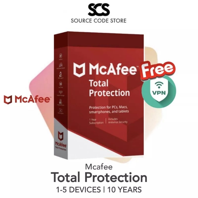 Jual Mcafee Total Protection 10 Years - ANTIVIRUS ORIGINAL | Shopee ...
