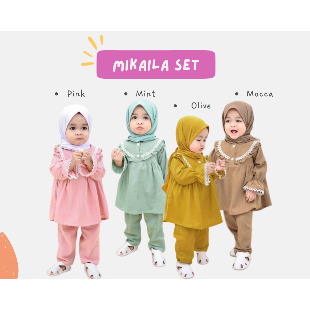 Jual Mikaila Set Baju Anak Perempuan Usia 15 Tahun / Setelan Anak
