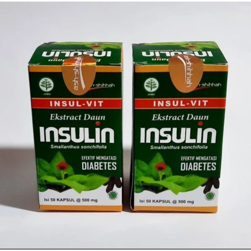 Jual kapsul insulvit ekstrak daun insulin obat diabetes | Shopee Indonesia
