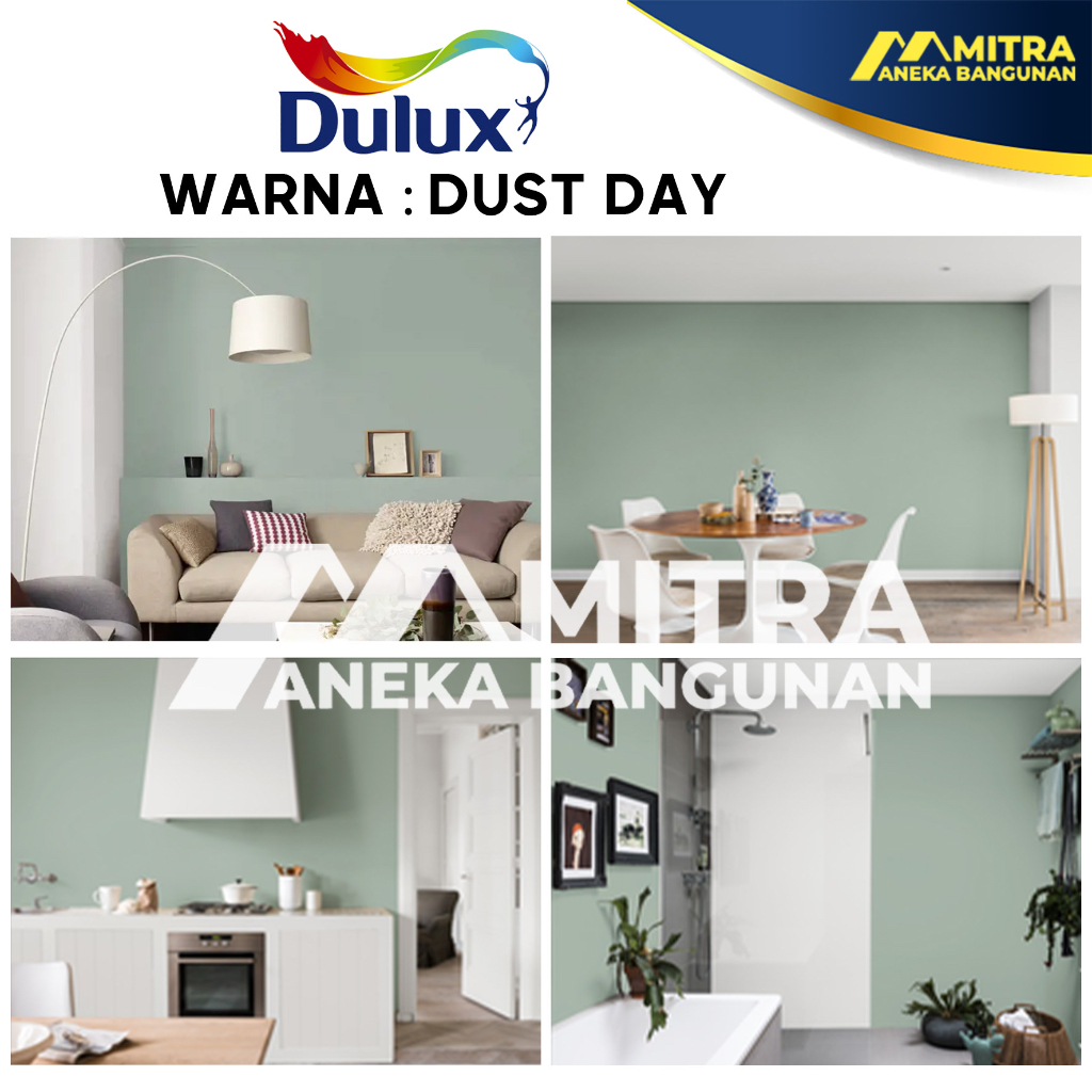 Jual CAT TEMBOK DULUX DUST DAY / DULUX INTERIOR EKSTERIOR HIJAU ABU