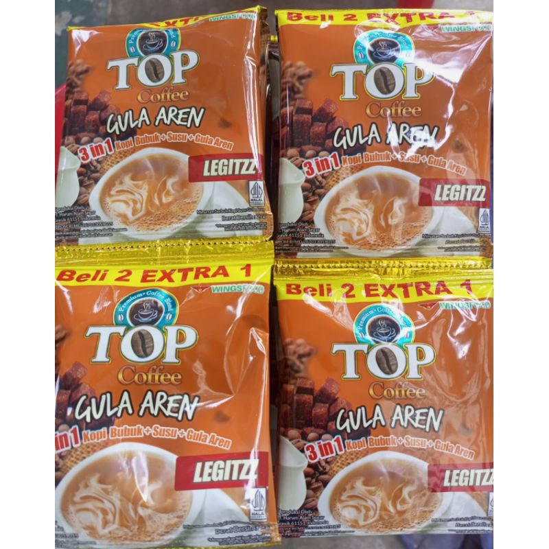 Jual TERBARU!! Top Coffee Susu Gula Aren 22g 1 Renceng isi 15 sachet ...