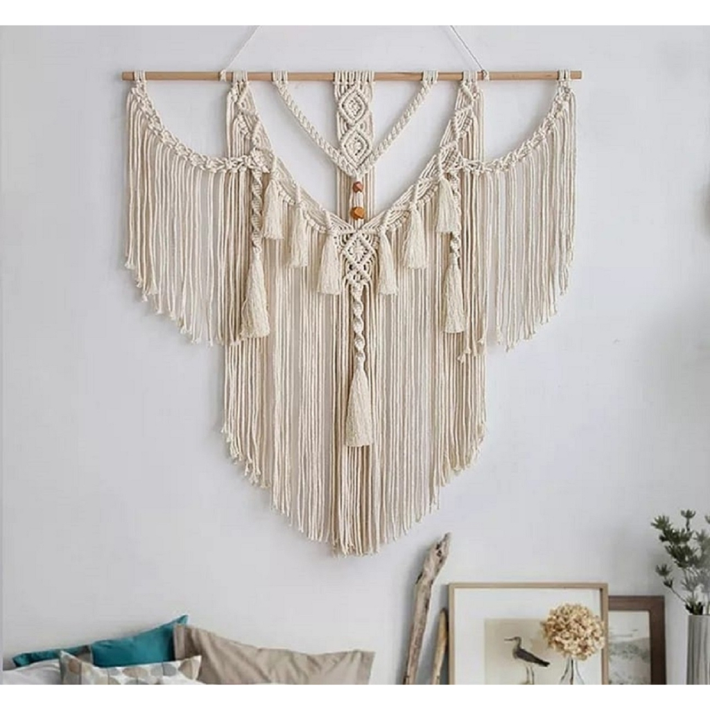 Jual Macrame wall hanging jumbo / Hiasan dinding aesthetic viral ...