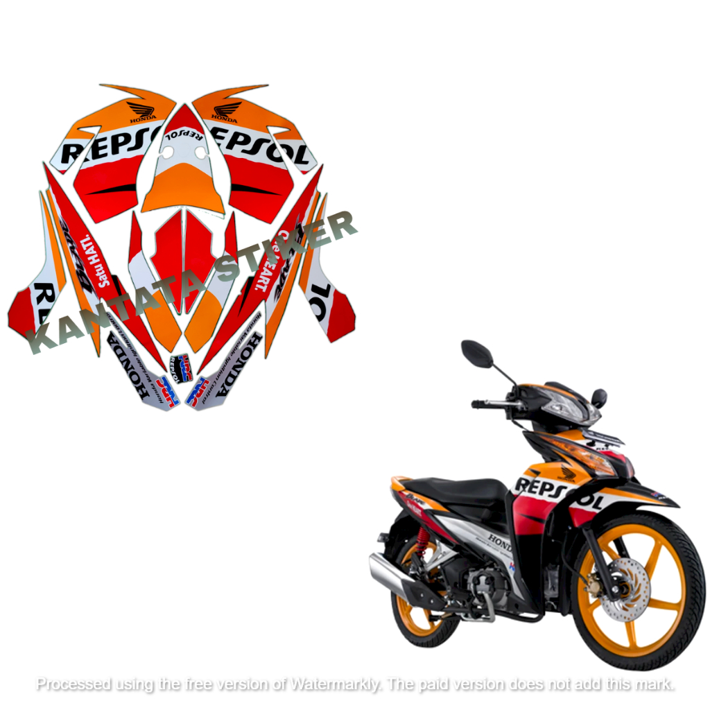 Jual STIKER STRIPING LIS BODY MOTOR HONDA BLADE REPSOL 2012 ORANGE ...