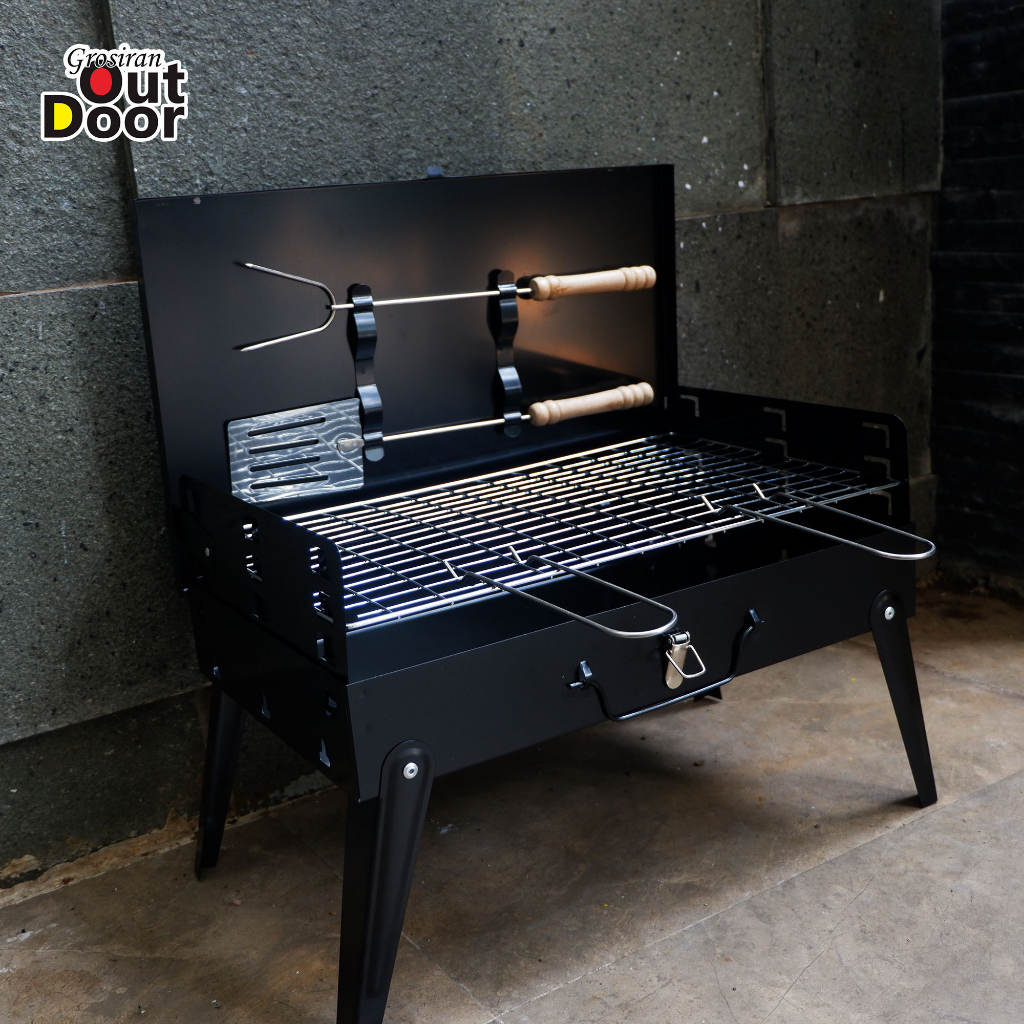 Jual Desktop Grill Alat Panggang Arang BBQ Outdoor Stove Foldable
