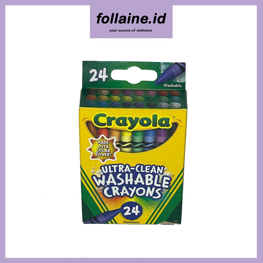 Jual Crayola Washable Crayons Isi 24 | Krayon Warna Mudah Dibersihkan ...