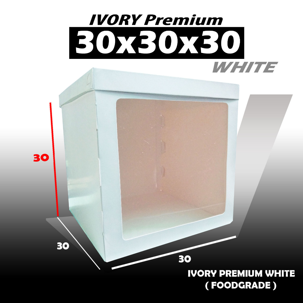 Jual IVORY BOX 30x30x30 / TART/HAMPERS FOODGRADE / PREMIUM DAN ELEGAN ...