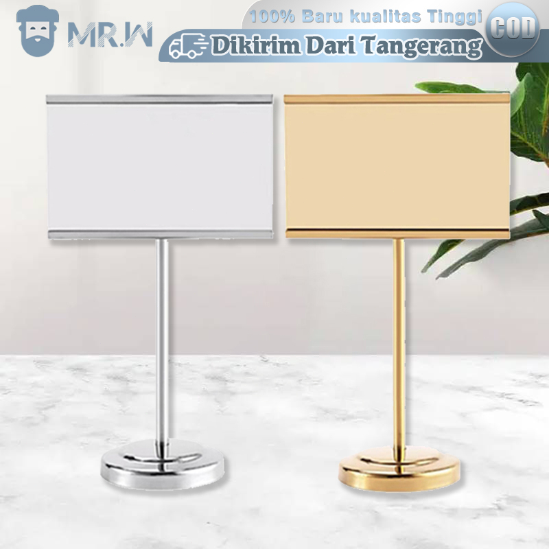 Jual Menu Stand Display Stainless Table Number Holder Stand 15cm Tiang