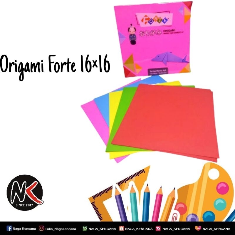 Jual Kertas Origami Forte 16 × 16cm/KErtas Lipat | Shopee Indonesia
