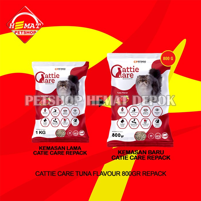 Jual Makanan Kucing Cat Food Cattie Care repack Repacking Non Bolt 800 ...