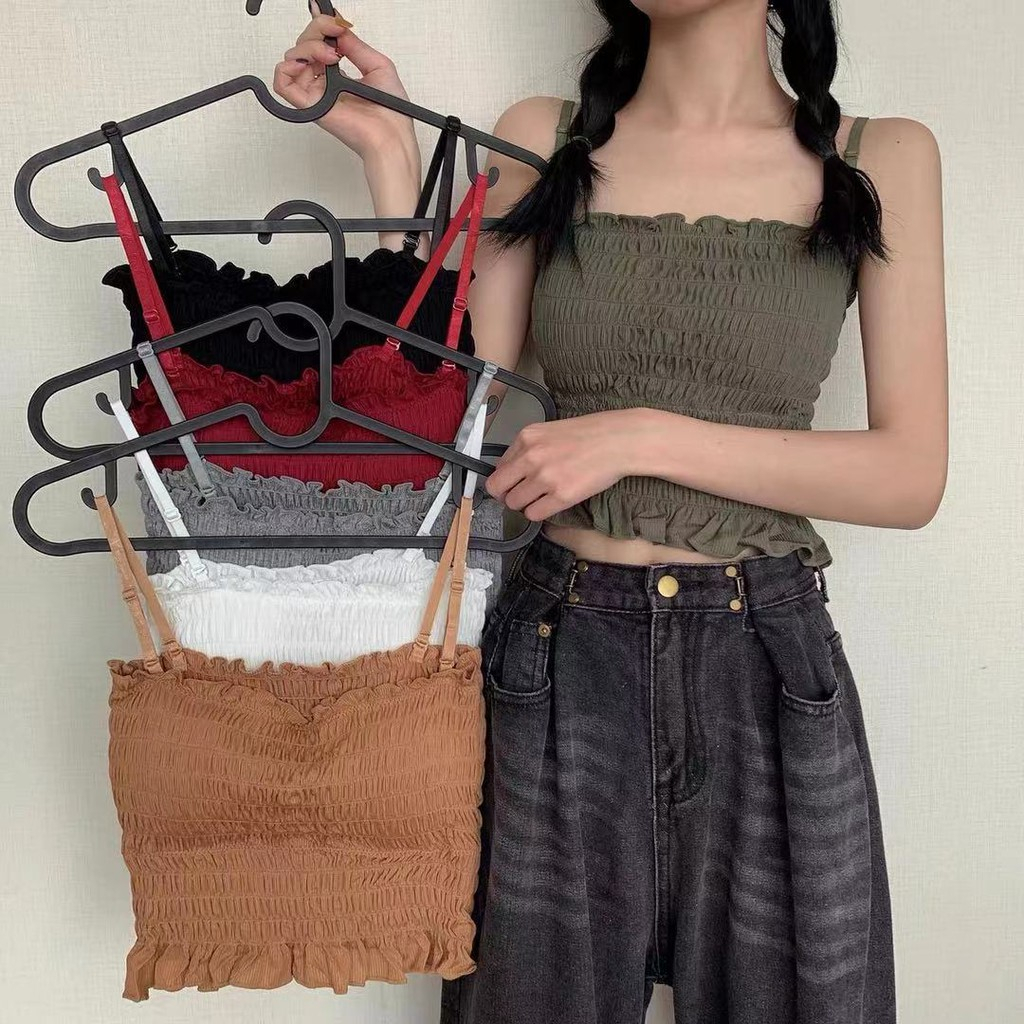 Jual Yooyi Tank Top Wanita Crop Top Tanktop Perempuan Dewasa Korean ...