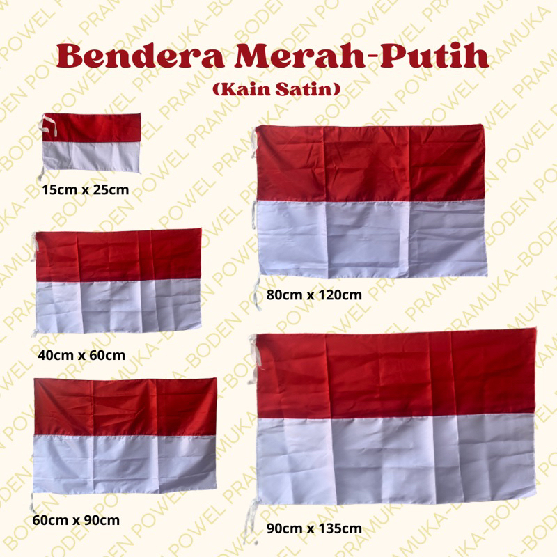 Jual Bendera Merah Putih Kain Satin Shopee Indonesia