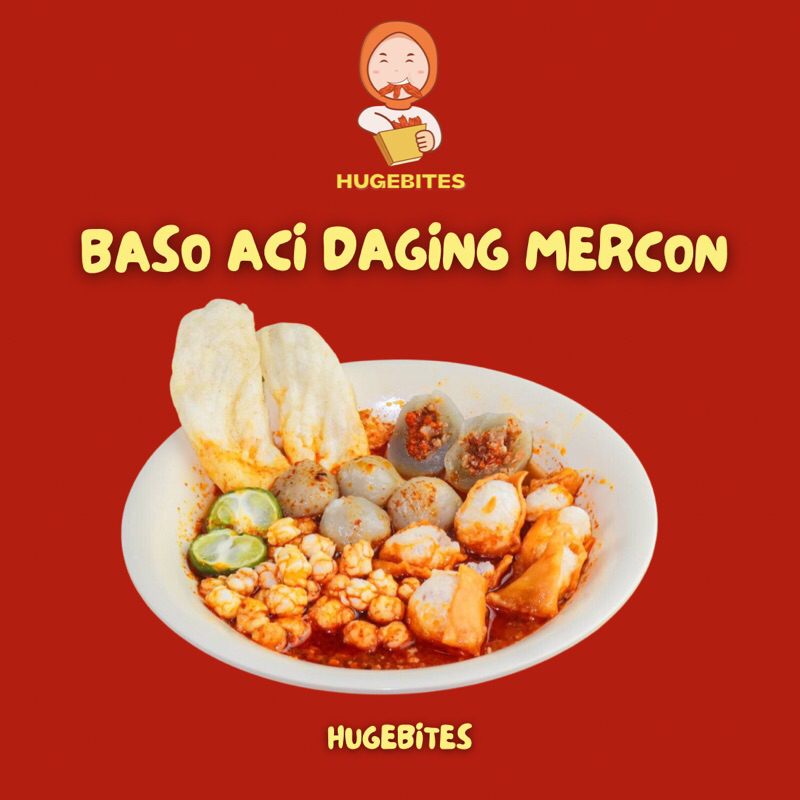 Jual Baso Aci Daging Cincang Pedas Original Bakso Hugebites Boci Halal