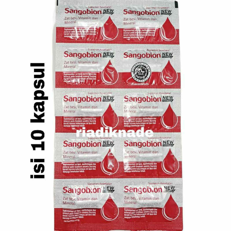 Jual Sangobion 1 Strip 10 Kapsul-multivitamin Penambah Darah | Shopee ...