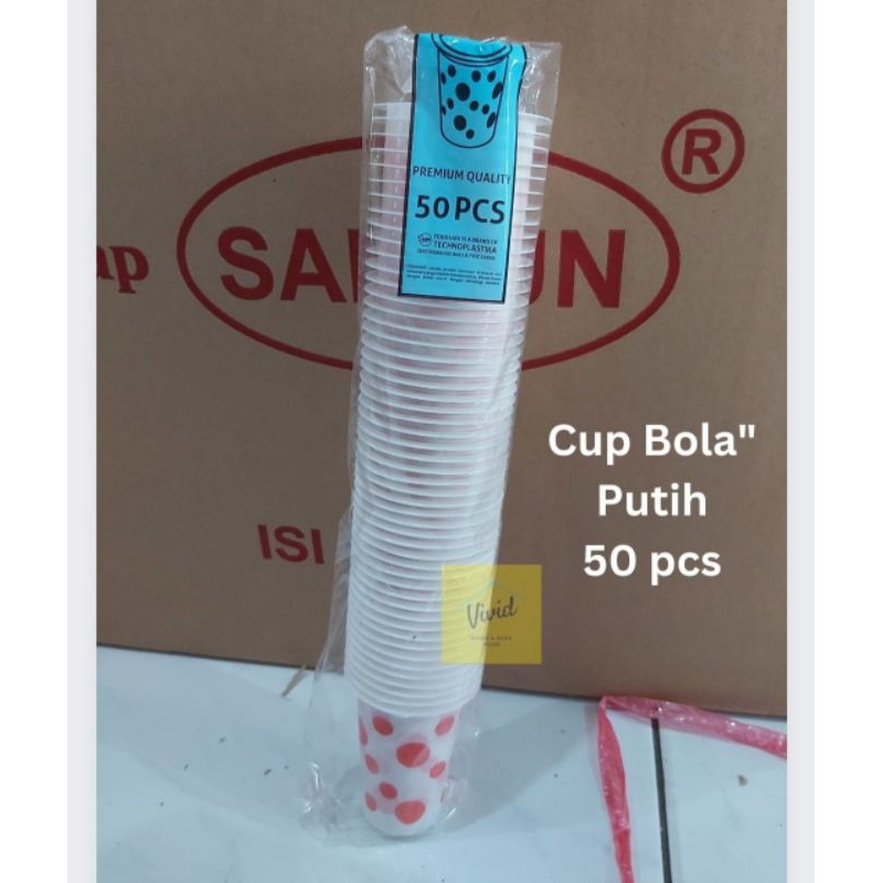 Jual Gelas Pesta Cup Bola Bola Gelas Plastik Es Krim Cup Polkadot