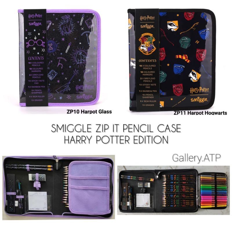 Jual SMIGGLE ZIP IT PENCIL CASE SET HARRY POTTER EDITION Shopee Indonesia