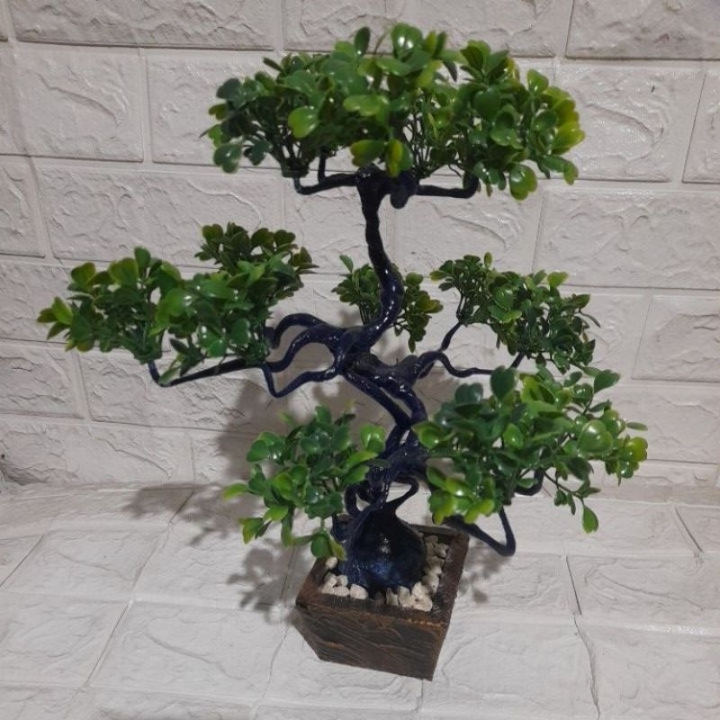 Tanaman bonsai artificial || bunga meja bunga hias plastik ||C.O.D
