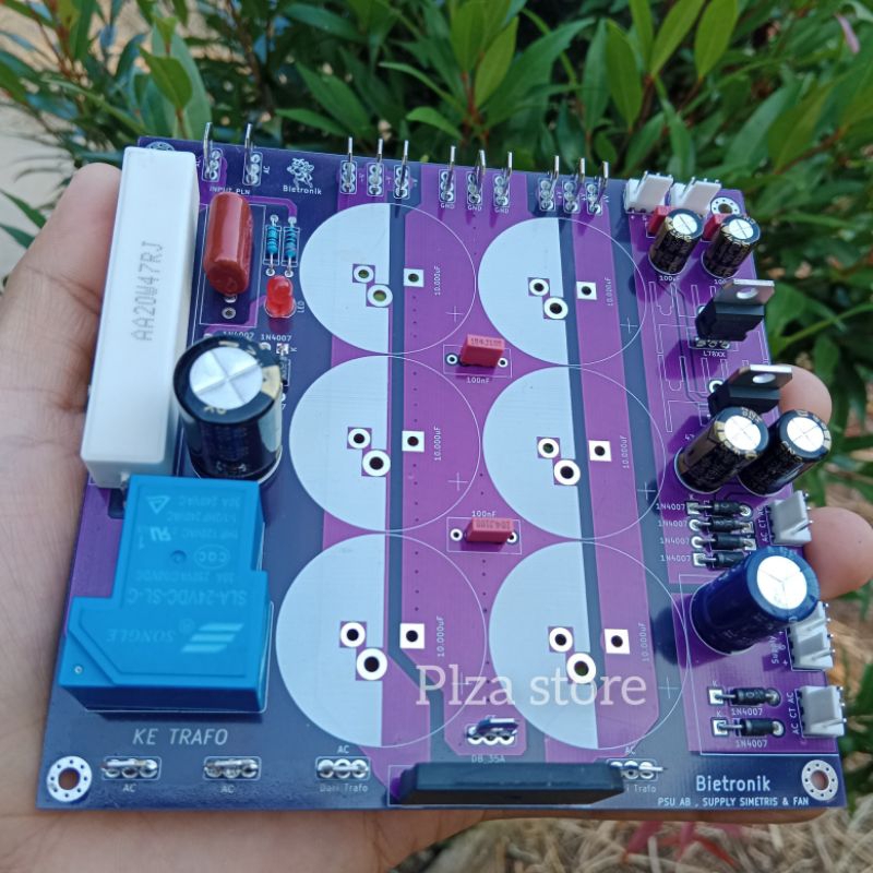 Jual PCB PSU 6 ELKO CLASS AB LENGKAP SOFTSTART/TEGANGAN SIMETRIS/FAN ...