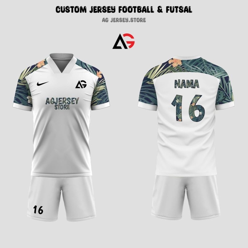 Jual Jersey Futsal Bola Custom Satu Stel Full Printing Free Nickname