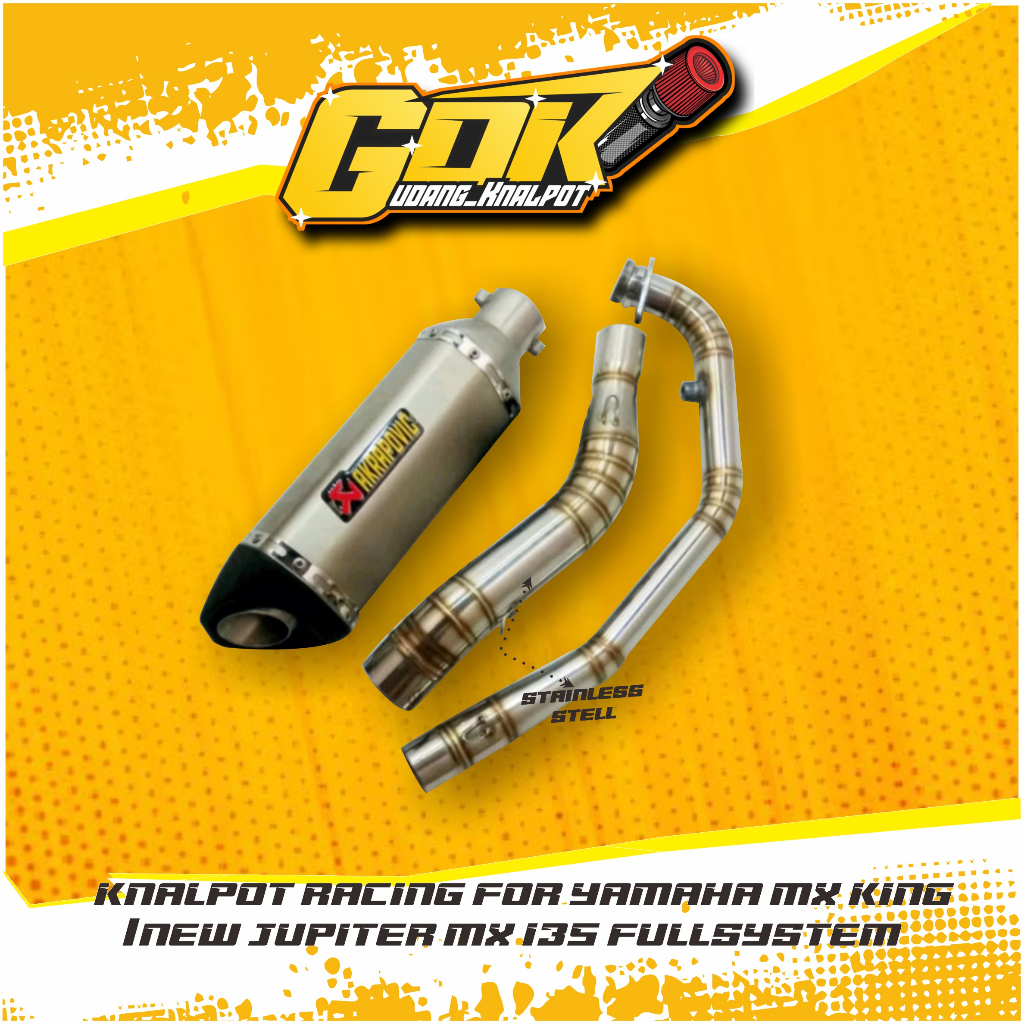 Jual KNALPOT RACING FOR YAMAHA MX KING /NEW JUPITER MX 135 FULLSYSTEM ...