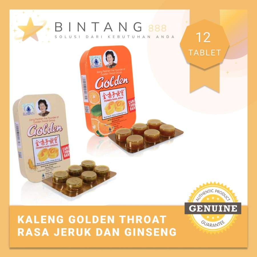 Jual Kaleng Golden Throat Lozenges Ssa Permen Pelega Tenggorokan Shopee Indonesia