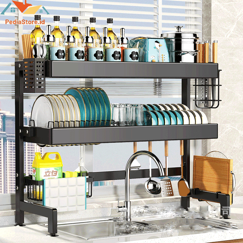 Jual Rak Wastafel Dapur Rak Piring Multifungsi Rak Dapur Rak Stainless ...