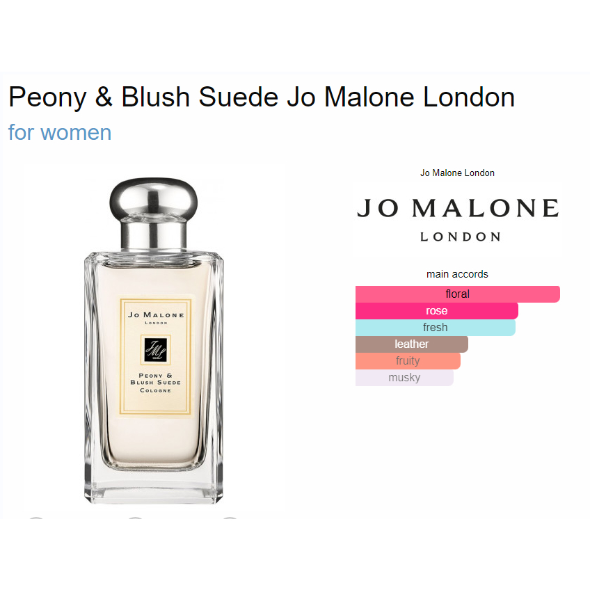 Jo Malone Perfume Peony Peony And Blush Suede Smell Wanginya Jo