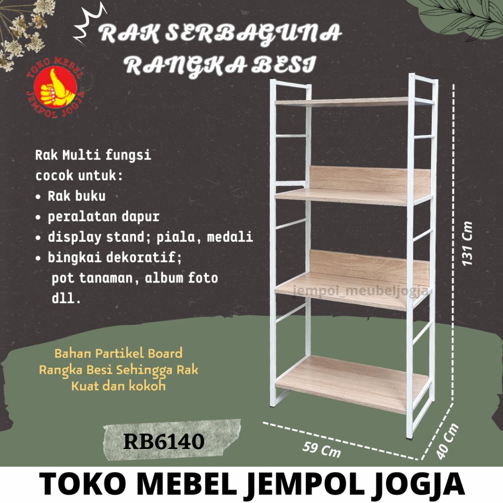 Jual Rak serbaguna susun 4 rangka besi RB 6140 | Shopee Indonesia