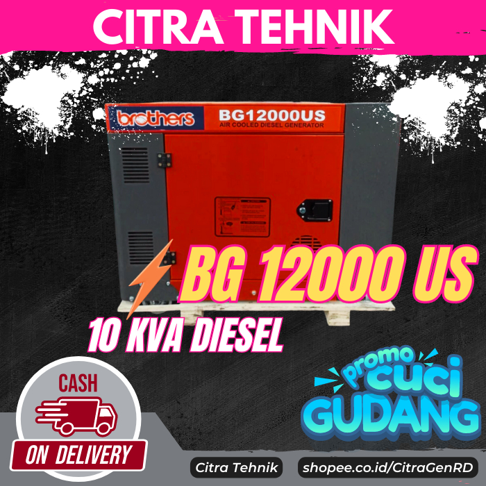 Jual Genset 10000 Watt 12 Kva Silent BG Generator Set Listrik 12 Kva