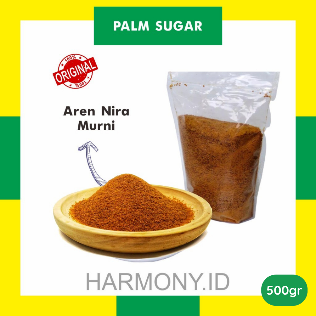 Jual Gula Aren Bubuk Palm Sugar 500 Gram Gula Semut Aren Original Arenga Palm Sugar Low 1965