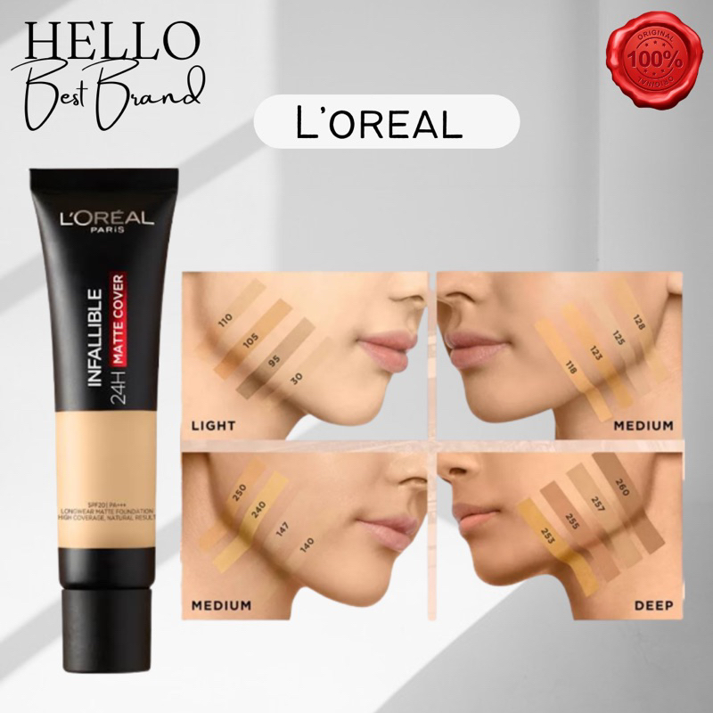 Jual Loreal Paris Infallible 24h Matte Cover Foundation Shopee Indonesia 0316