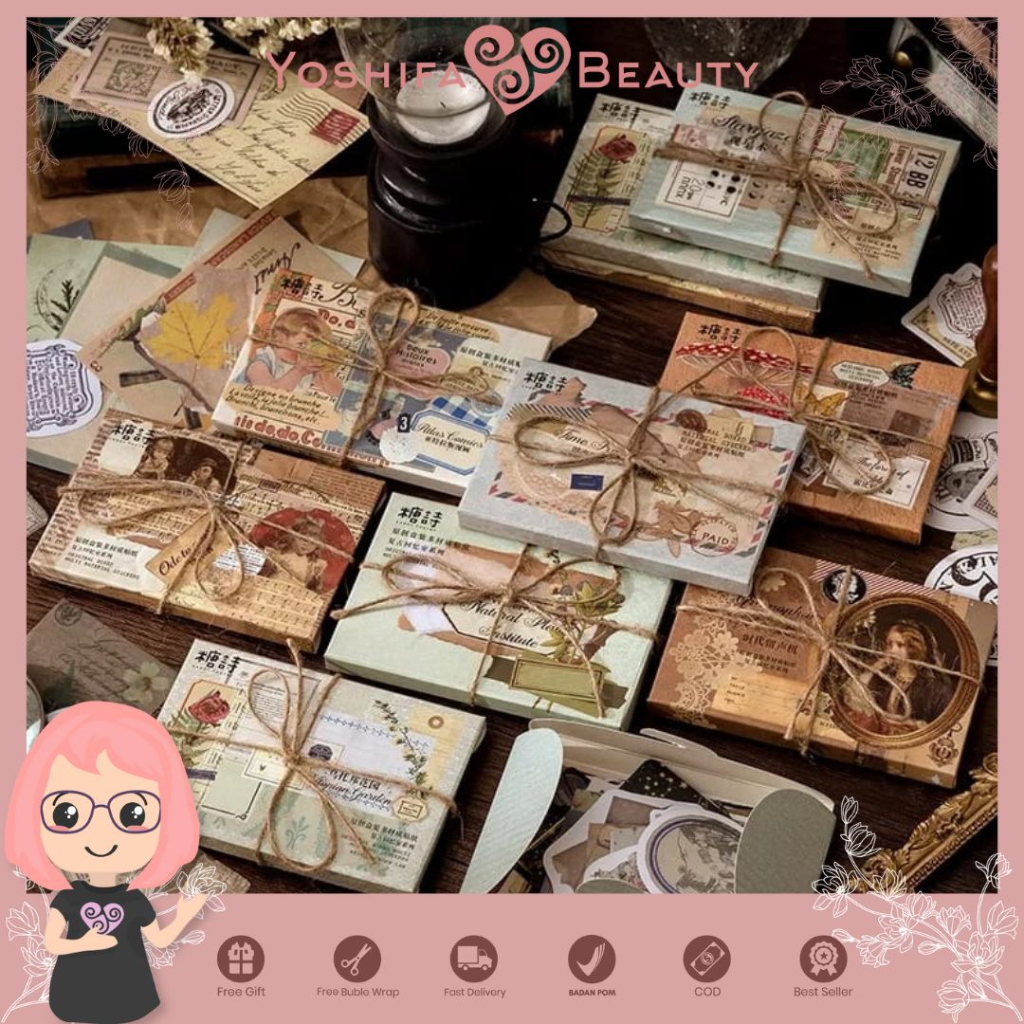 Jual Vintage Set Boxed Stickers and Papers Untuk Scrapbooking Journal ...