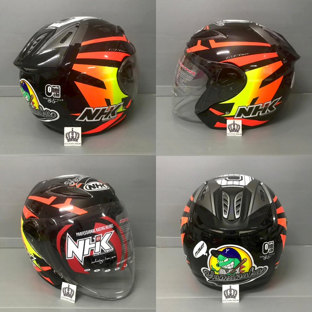 Jual HELM NHK R6 MOTIF RYUSEI YAMANAKA GP EDITION #2 BLACK | Shopee ...