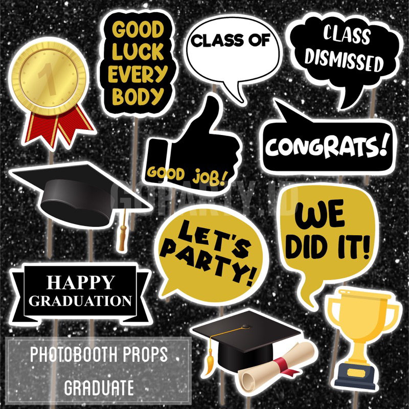 Jual PHOTOBOOTH PROPS GRADUATION GRADUATE KELULUSAN TONGKAT FOTO ...