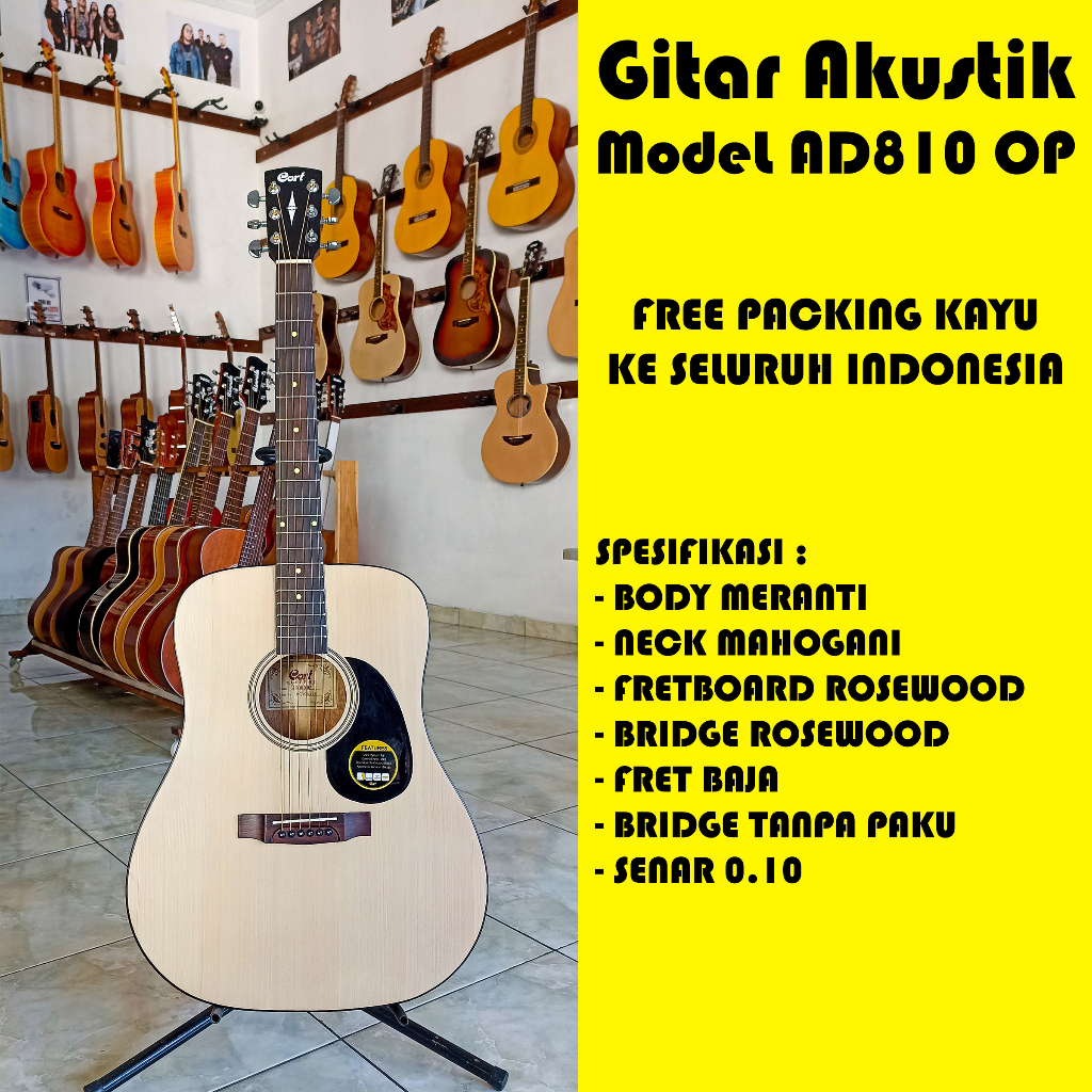 Jual Gitar Akustik Elektrik Cort Ad Op Natural Doff Shopee Indonesia