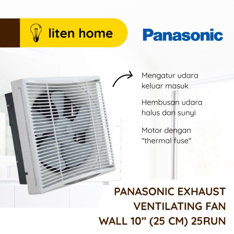 Jual Panasonic 25RUN Wall Exhaust Fan / Heksos Dinding / Tembok 10 ...