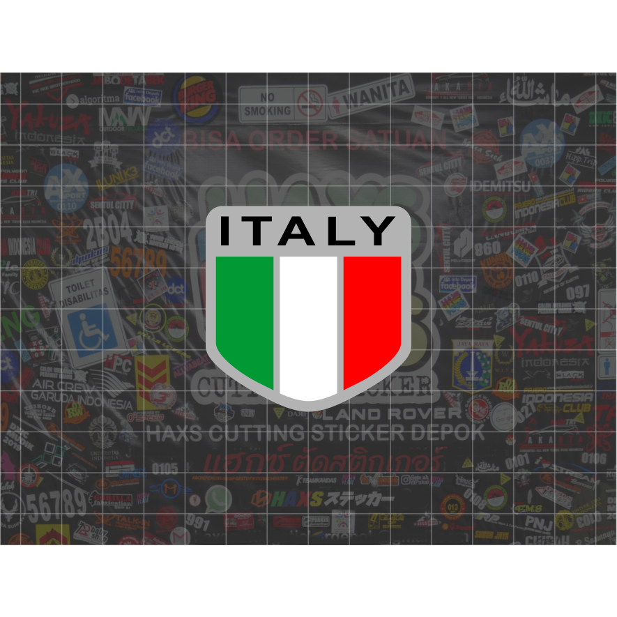 Jual Cutting Sticker Italy Flag Emblem Ukuran 5 cm Untuk Mobil & Motor ...