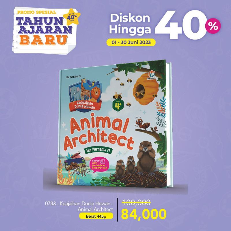 Jual Buku Anak Animal Architect Keajaiban Dunia Hewan - Buku Cerita