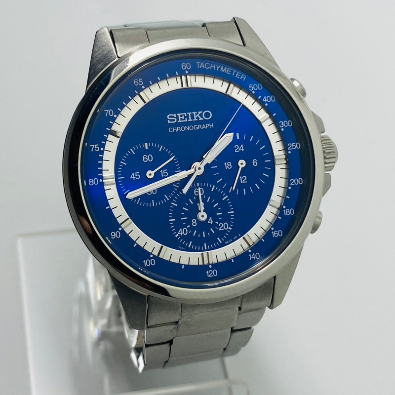 Jual Seiko Chronograph 7T11-0BH0 Blue Dial | Shopee Indonesia