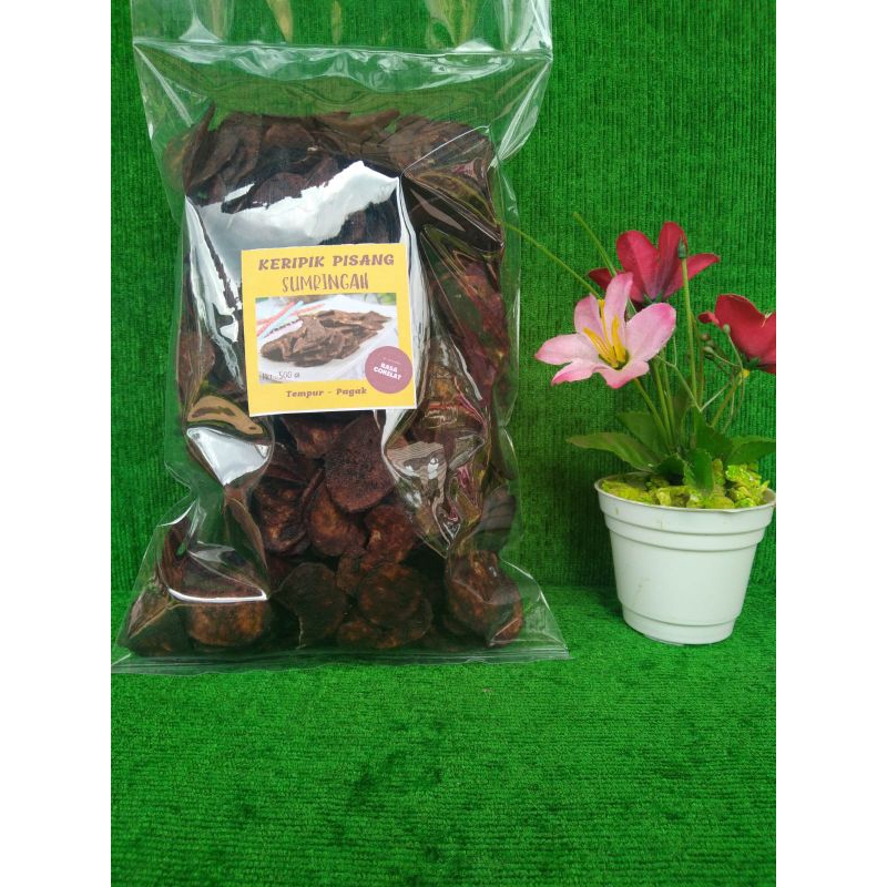 Jual Keripik Pisang Rasa Coklat 1kg Kripik Pisang Rasa Coklat 1kg